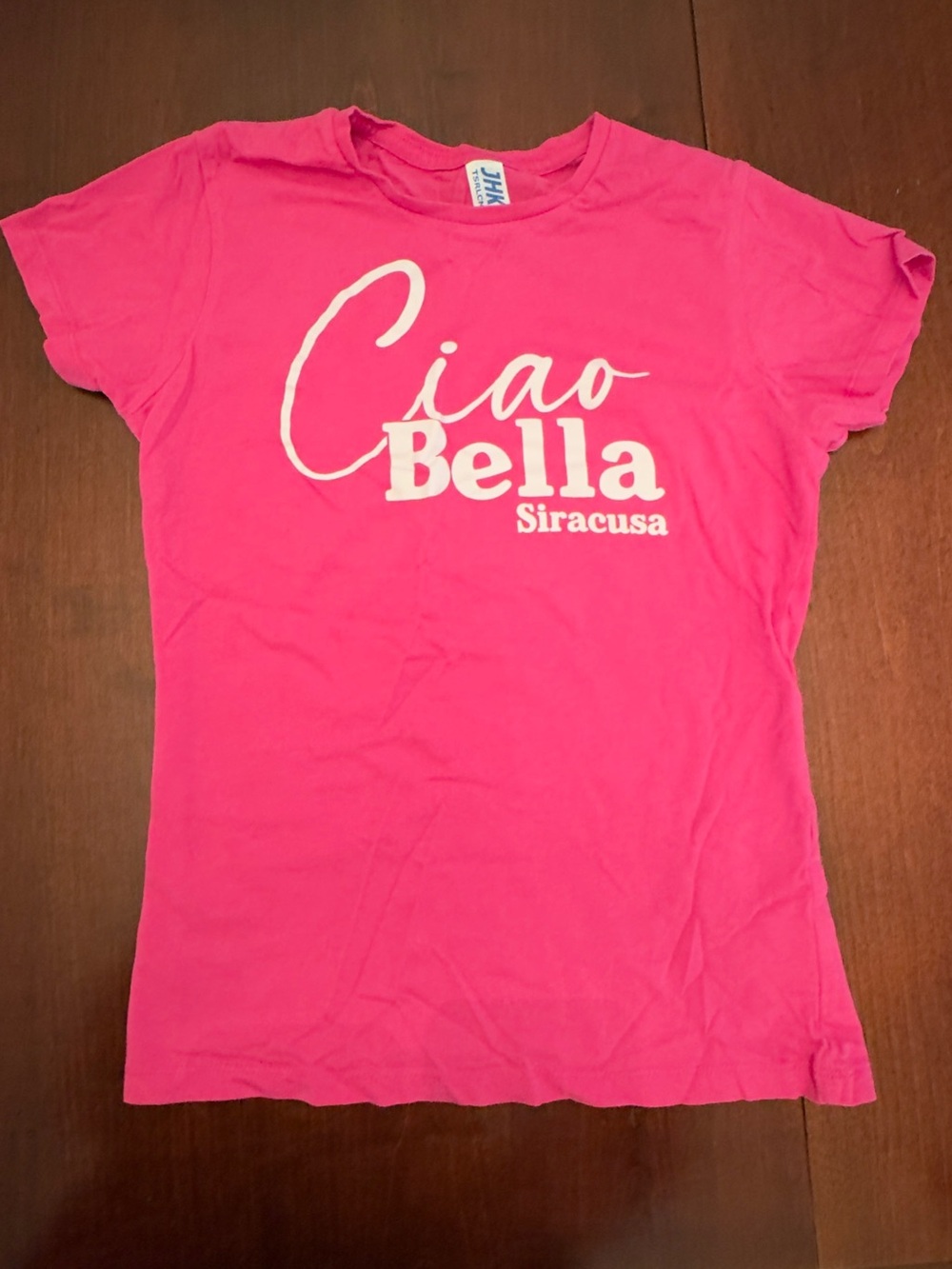 Hot Pink Ciao Bella Siracusa Graphic Tee